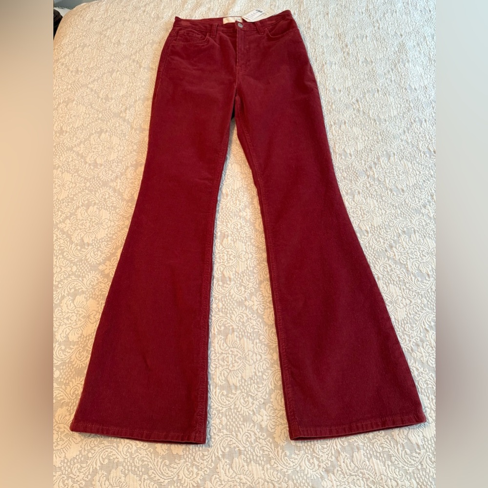 New With Tags - Current/Elliott Deep Red Flare Jeans Size 27